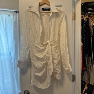 Jacquemus White Asymmetrical Dress 34